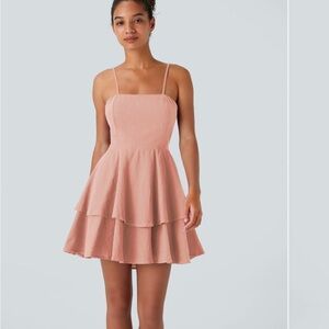 Halara Backless Adjustable Strap Tied Back Mini Casual Dresss